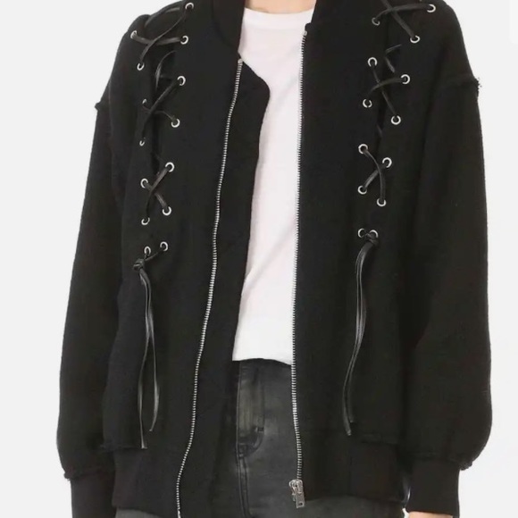 IRO Silou ivory cotton bomber jacket size size 34 / 4 / Small - Picture 5 of 5